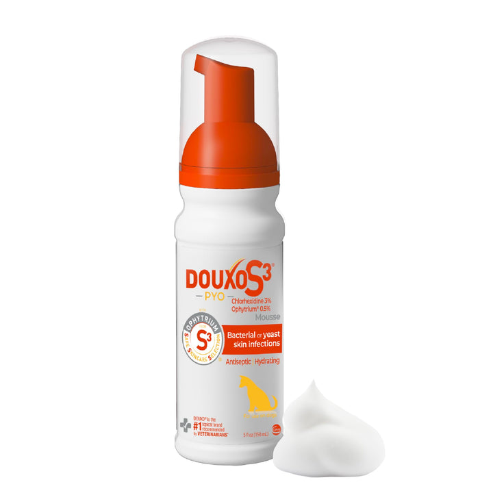 Douxo S3 PYO Medicated Dog Mousse - Bacterial &amp; Yeast Infection Treatment