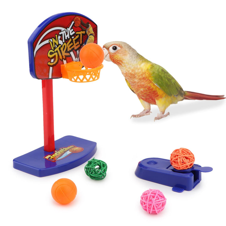 Hypeety Bird Intelligent Mini Basketball Rack Training Toy for Parakeets
