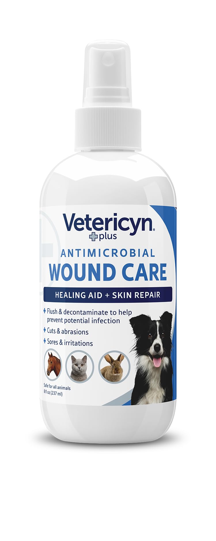 Vetericyn Plus Dog Wound Care Spray, Lick-Safe Wound &amp; Skin Care, 8 oz