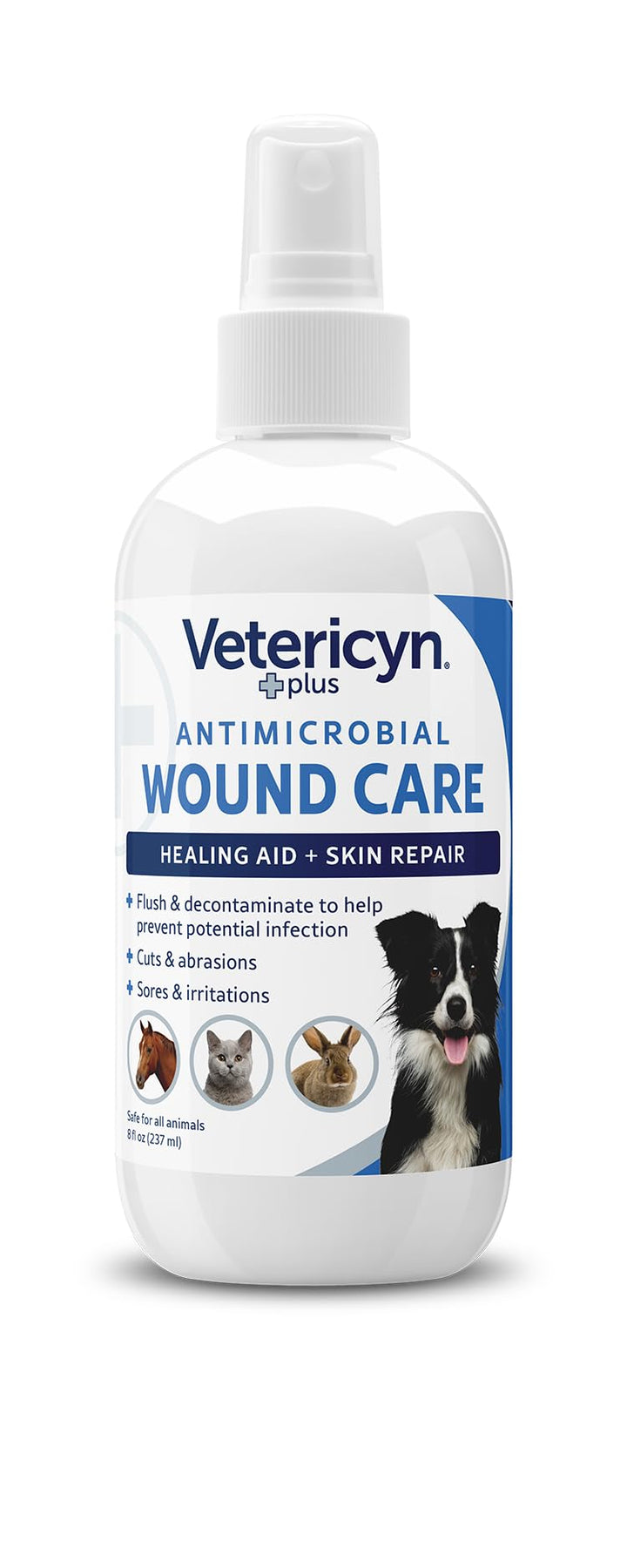 Vetericyn Plus Dog Wound Care Spray, Lick-Safe Wound &amp; Skin Care, 8 oz