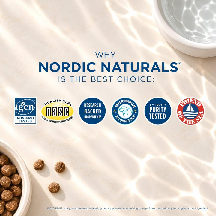Nordic Naturals Omega-3 Fish Oil for Dogs with EPA + DHA - 180 Count