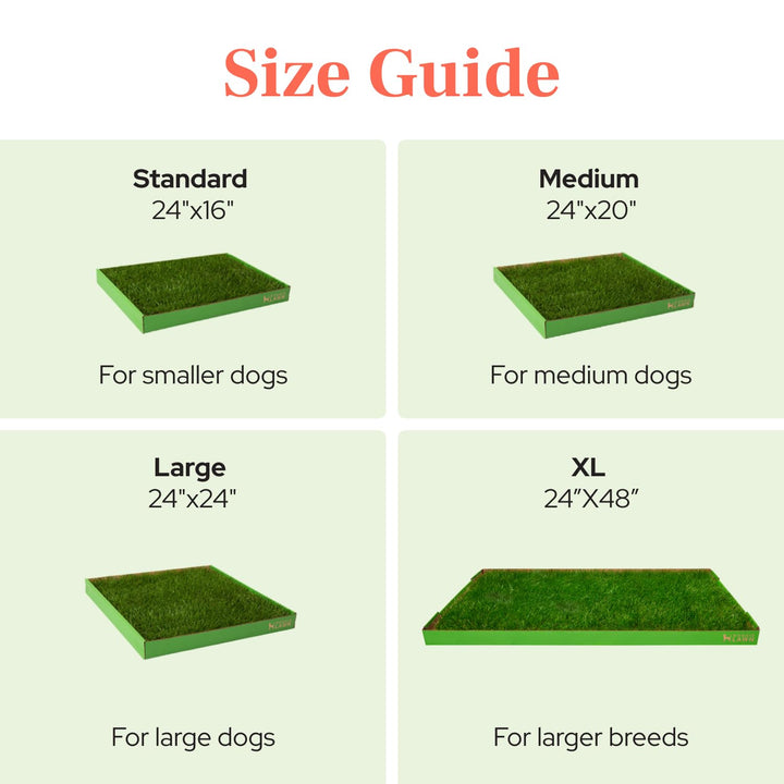 DoggieLawn Real Grass Puppy Pads, Indoor Potty for Apartments, Standard 24x16