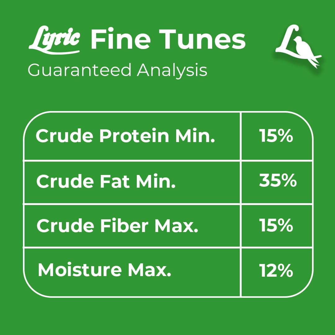 Lyric Fine Tunes Wild Bird Seed Mix - No Waste Bird Food Mix - Attracts Bluebirds, Finches, Chickadees &amp; More - Seed for Outside Feeders - 15 lb Bag