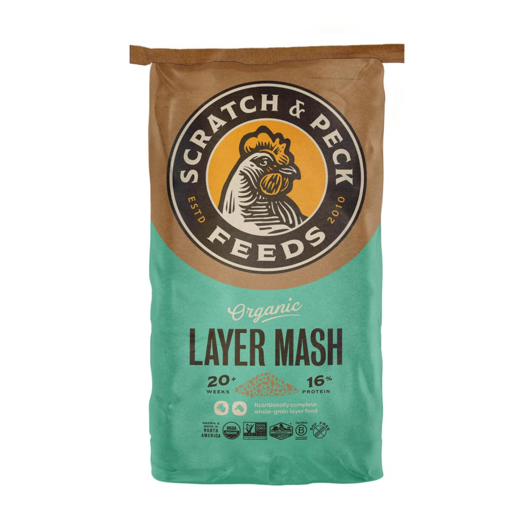 Scratch and Peck Feeds | Layer Mash for Chickens &amp; Ducks | 25 lb Bag