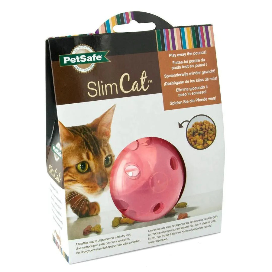 PetSafe SlimCat Food Dispenser Cat Toy Pink 1ea-