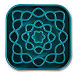 Messy Mutts Dog & Cat Slow Feeder Square Blue 2 Cup