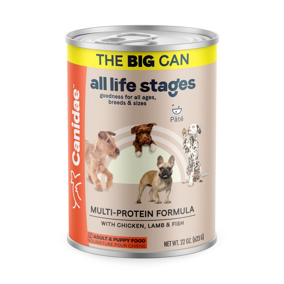 CANIDAE All Life Stages MultiProtein Canned Dog Food Chicken, Lamb  Fish, 12ea/22 oz