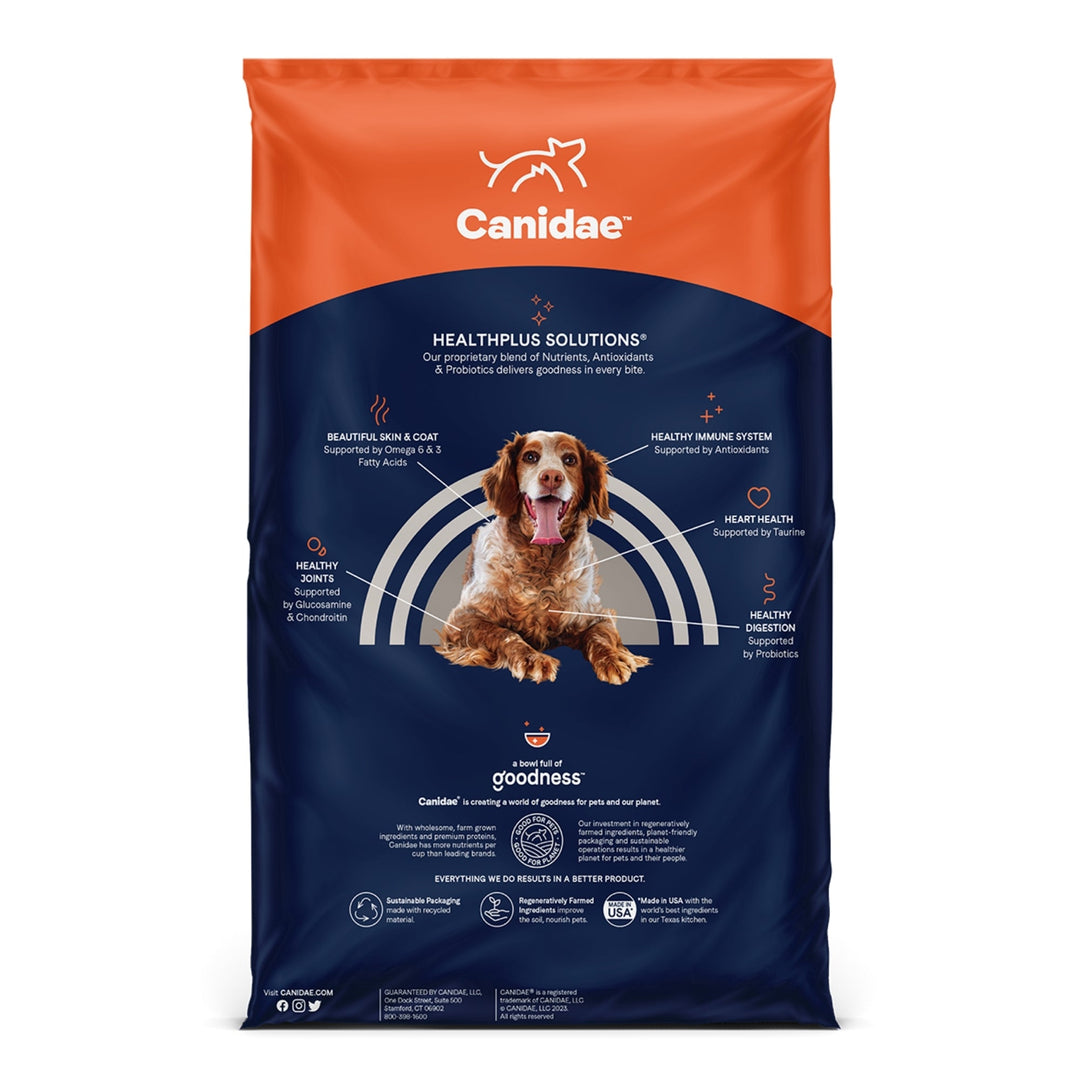 CANIDAE PURE Farm To Bowl GrainFree LID Dry Senior Dog Food Chicken, Sweet Potato  Garbanzo Bean, 1ea/22 lb