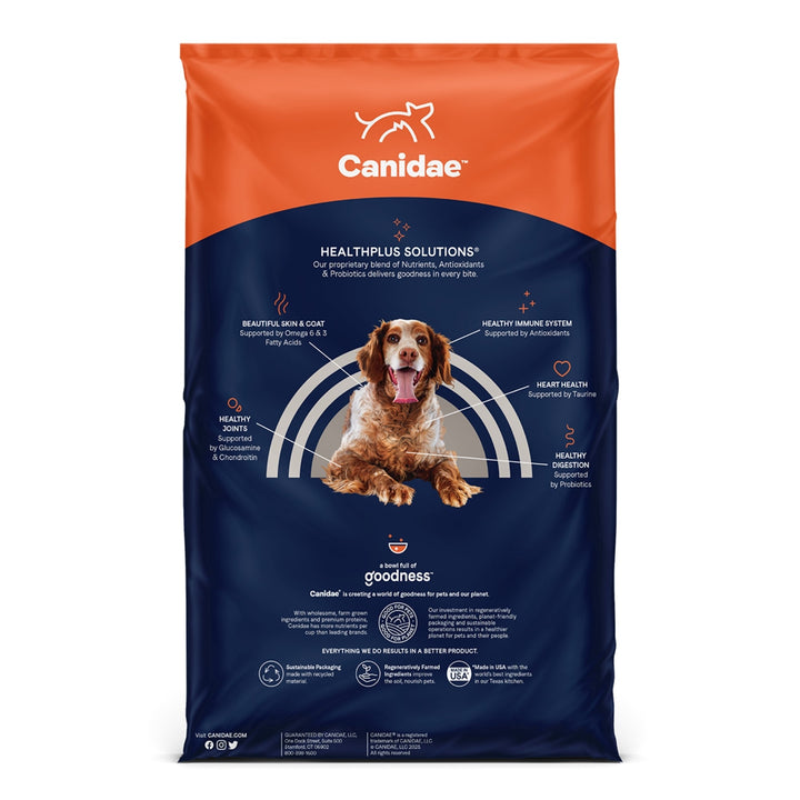 CANIDAE PURE Farm To Bowl GrainFree LID Dry Senior Dog Food Chicken, Sweet Potato  Garbanzo Bean, 1ea/22 lb