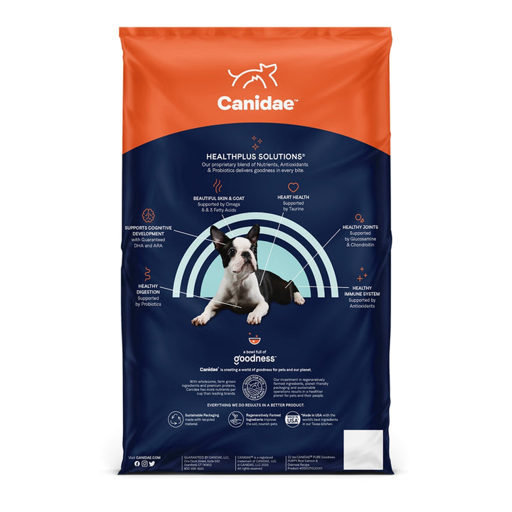 CANIDAE PURE Goodness w/Wholesome Grains Dry Puppy Food Salmon & Oatmeal 22lb