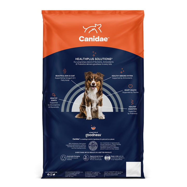CANIDAE PURE Farm To Bowl  w/Wholesome Grains Dry Dog Food Beef  Barley, 1ea/4 lb