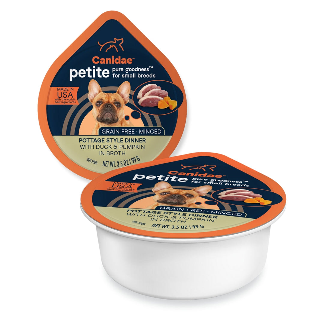 CANIDAE PURE Goodness Petite Small Breed GrainFree Canned Dog Food Minced w/Duck  Pumpkin, 12ea/3.5 oz