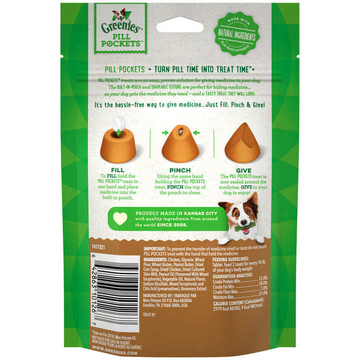 Greenies Pill Pockets for Tablets Peanut Butter, 1ea/30 ct, 3.2 oz