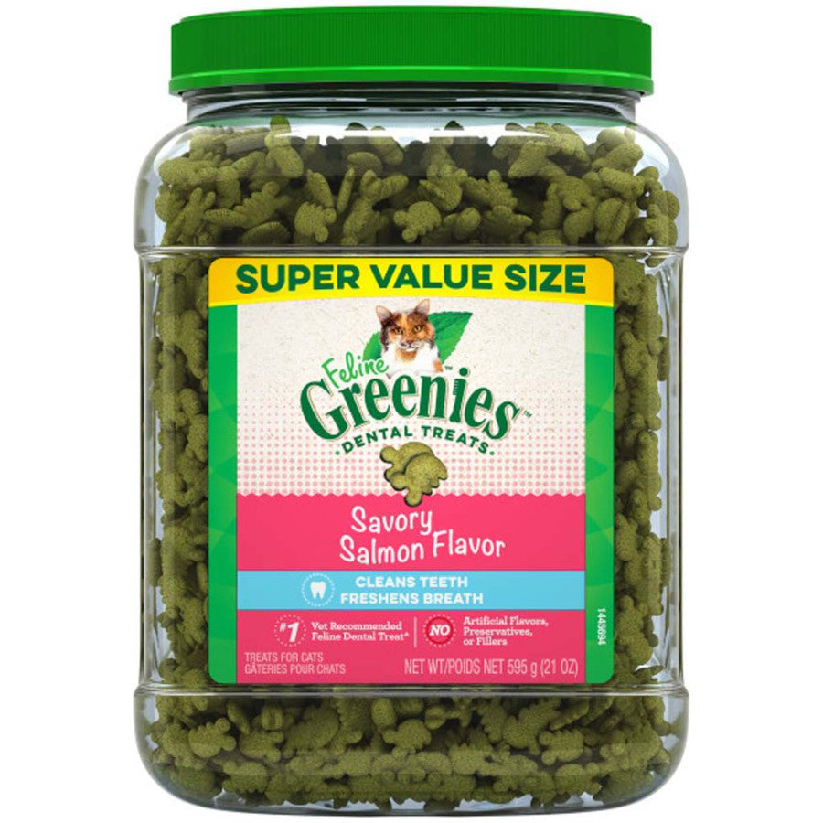 Greenies Feline Adult Cat Dental Treats Savory Salmon 1ea/21 oz