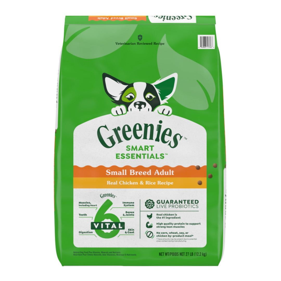 Greenies Smart Essentials Small Breed Dry Dog Food Chicken & Rice 27lbs