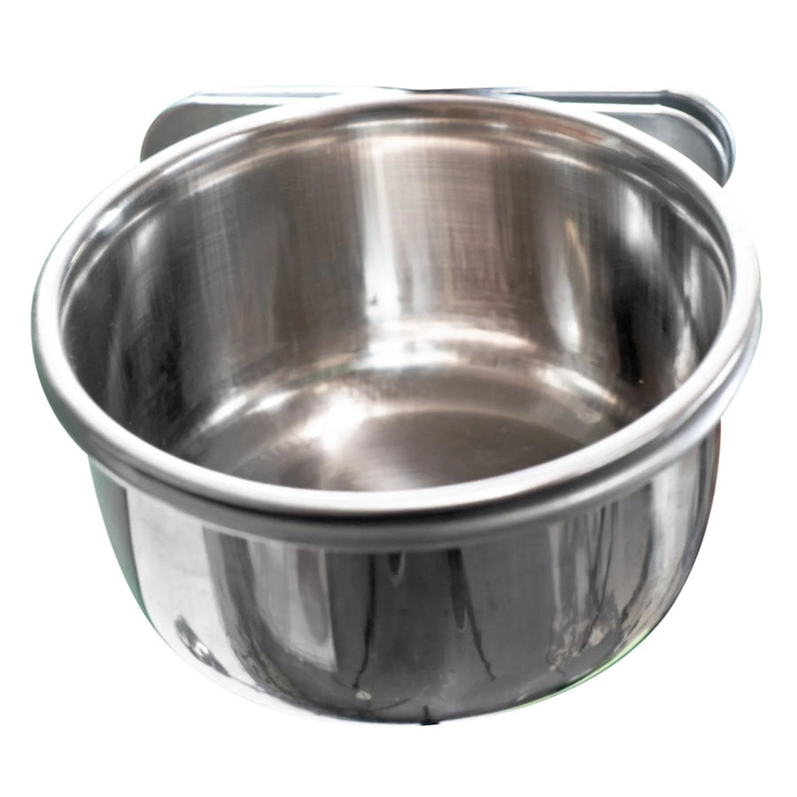 A and E Cages Coop Cup with Ring and Bolt Stainless Steel 5oz-