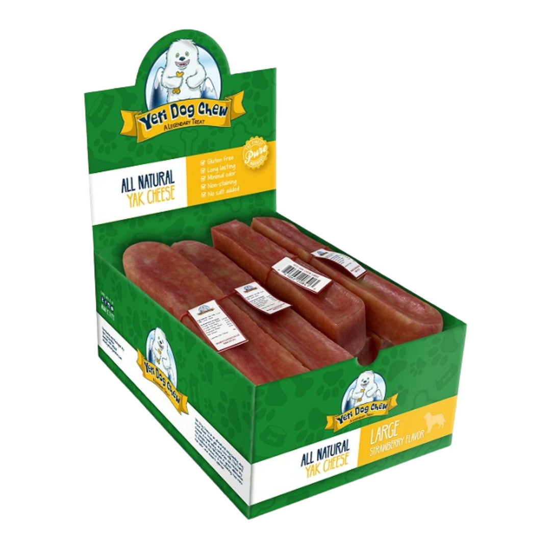 Yeti Dog 3Lb Strawberry Large Chew 14Ct Bulk Display Box