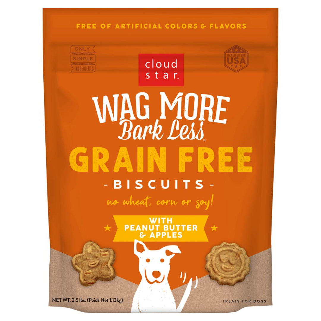 Cloudstar Wag More Dog Grain Free Peanut Butter And Apples 2.5Lb