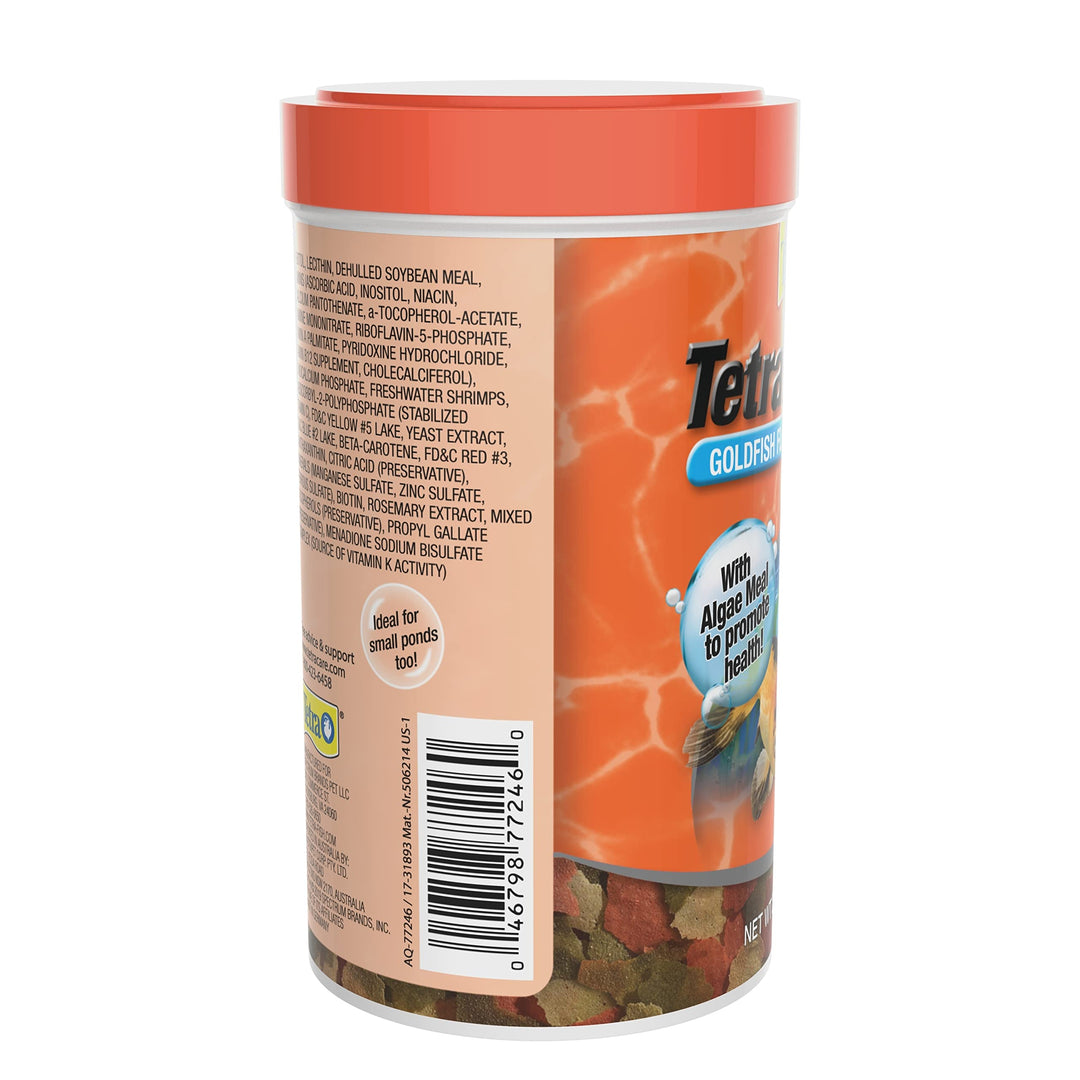 TetraFin Plus Goldfish Flakes 2.2 Ounces, Balanced Diet, with Algae to Promote Health,Oranges (Pack of 2)