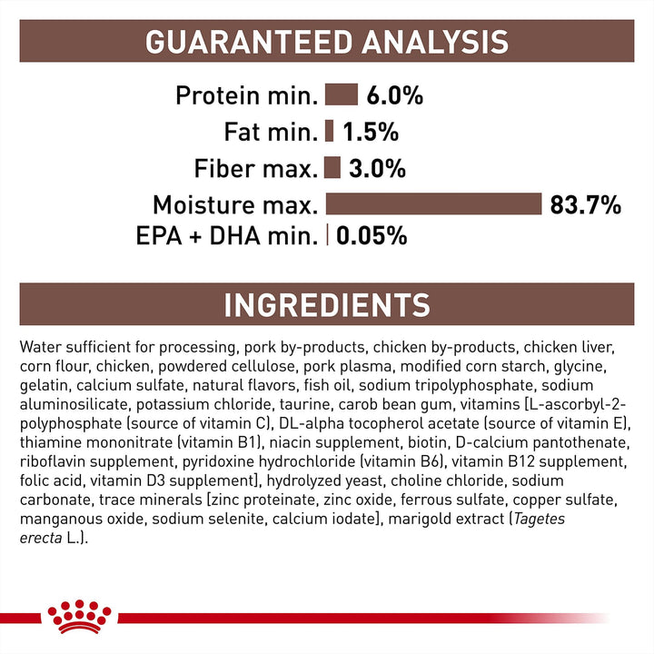 ROYAL CANIN Veterinary Diet Feline Gastrointestinal Moderate Calorie Adult Thin Slices in Gravy Cat Food, 3 oz (Pack of 24)