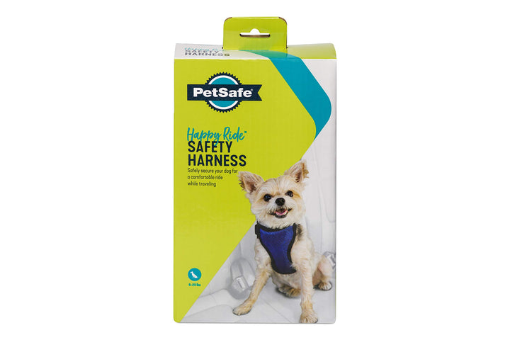 PetSafe Happy Ride Dog Safety Harness for Cars - Dog Car Harness Includes Seat Belt Tether - Keeps Pets Restrained - Breathable Mesh, Adjustable Straps - Dog Travel Accessories for Car - Small