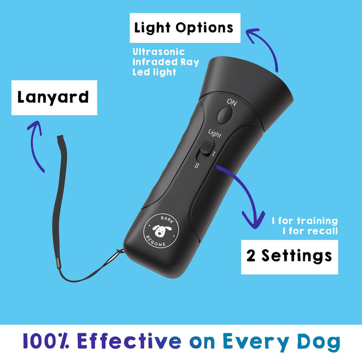 Bark Begone Ultrasonic Dog Bark Deterrent &amp; Behavior Corrector - Stop Barking, Jumping, Aggression Without Yelling -Just Point &amp; Press! Backed by Kevin Harrington from Shark Tank (Bark Begone Classic)