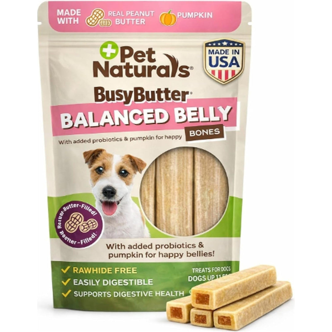 Pet Naturals BusyButter Balanced Belly Dog Bones, Small, 22 Count
