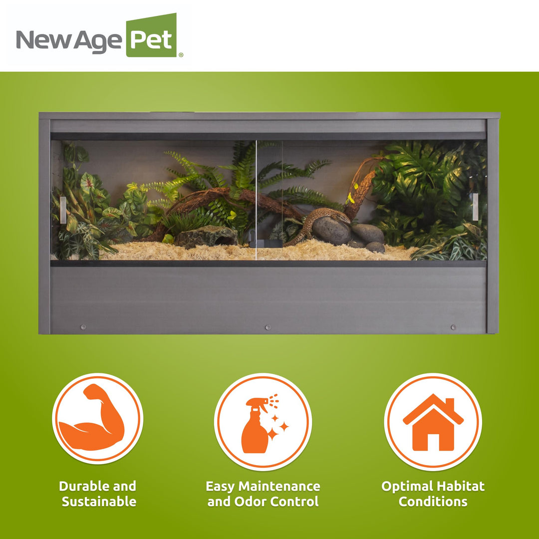New Age Pet® ECOFLEX® 48" Mojave Reptile Enclosure, Large, Grey