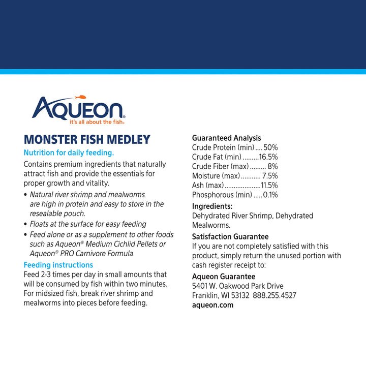 Aqueon Monster Fish Medley 3.5 Ounces