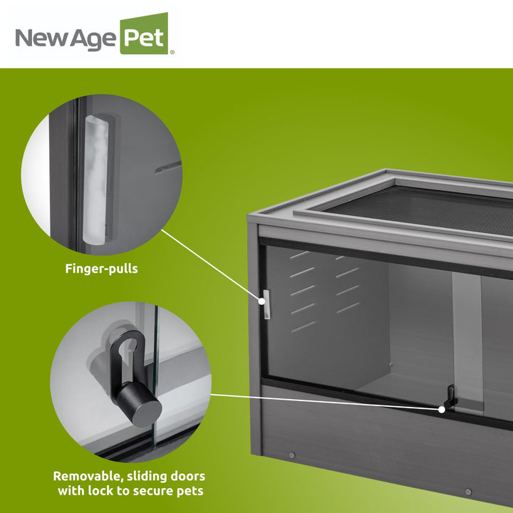New Age Pet® ECOFLEX® 48" Mojave Reptile Enclosure, Large, Grey