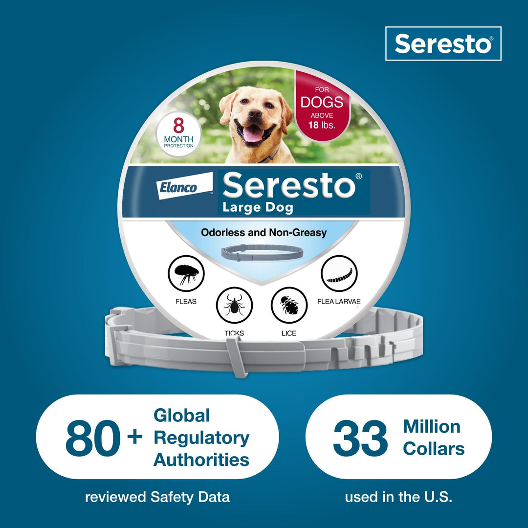 Seresto 8-Month Flea &amp; Tick Collar for Large Dogs Over 18 lbs., 1ct