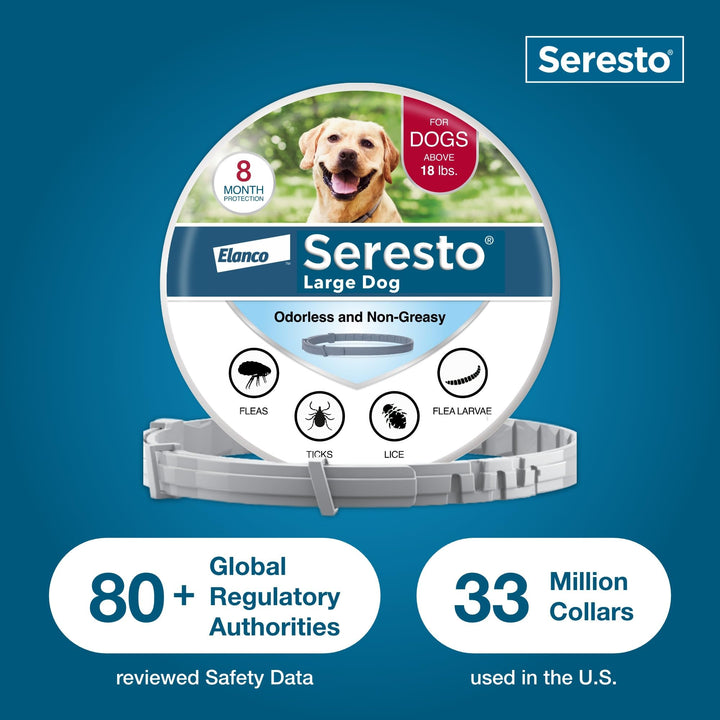 Seresto 8-Month Flea &amp; Tick Collar for Large Dogs Over 18 lbs., 1ct