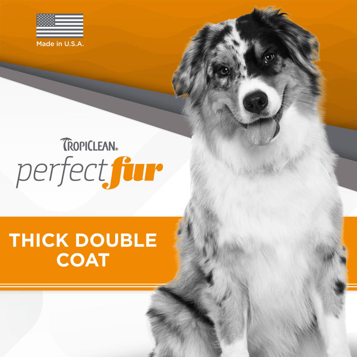 TropiClean Perfect Fur Thick Double Coat Dog Shampoo, 16 fl. oz.