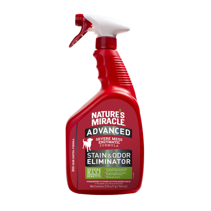 Nature’s Miracle Advanced Dog Stain &amp; Odor Eliminator, Severe Mess, 32 oz