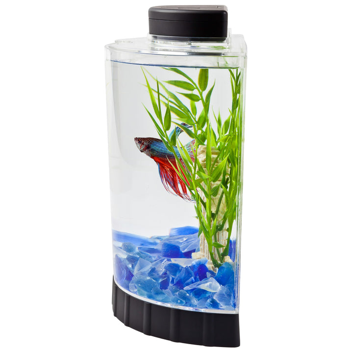 Tetra LED Half Moon 1.1 Gallon Fish Tank Kit for Betta Fish