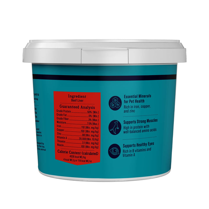 Stewart Freeze Dried Dog Treats, 100% Beef Liver, 14 oz Tub