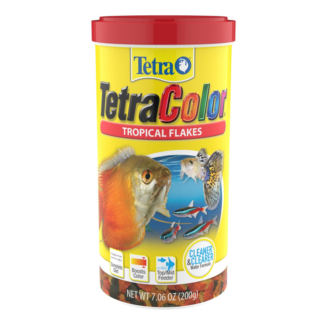 TetraColor Tropical Flakes Color Boosting Fish Food, 7.06 oz