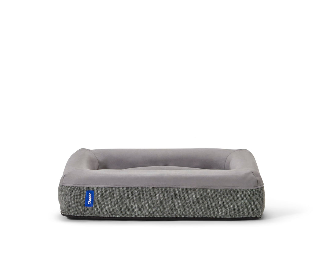 Casper Dog Bed, Plush Memory Foam, Small, Gray, 26.0"L x 19.0"W x 6.0"Th