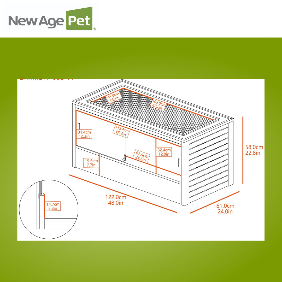 New Age Pet® ECOFLEX® 48" Mojave Reptile Enclosure, Large, Maple