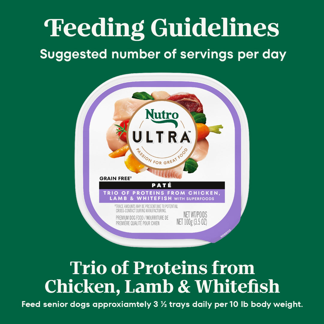 Nutro Ultra Pate Wet Dog Food, Chicken, Lamb &amp; Whitefish, 3.5 oz, 24 Count