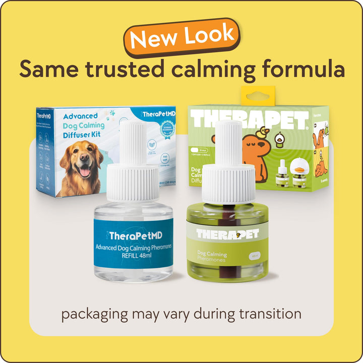 TheraPetMD 60-Day Dog Calming Diffuser Kit - Dog Pheromone Diffuser for Stress, Destructive Behavior, Pee Accidents, Separation Anxiety, Barking, Aggression &amp; Chewing - 60-Day Refills Included