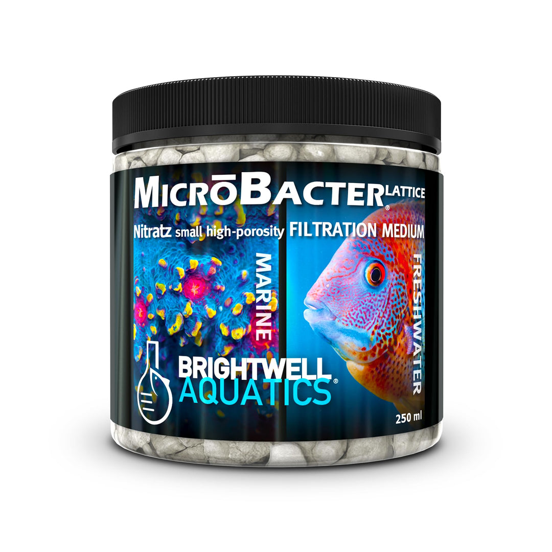 Brightwell Aquatics "MicroBacter Lattice-Nitratz", Nitrate-Reducing Natural Filtration Media for all Aquariums, 250 ml
