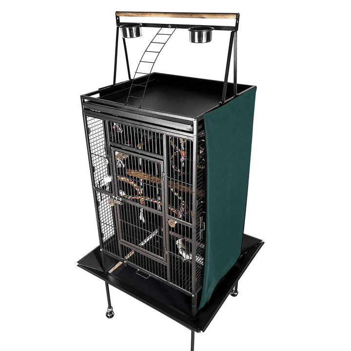 Colorday Good Night Bird Cage Cover for Large Bird Cage with Play Top (Patented), Green 68"