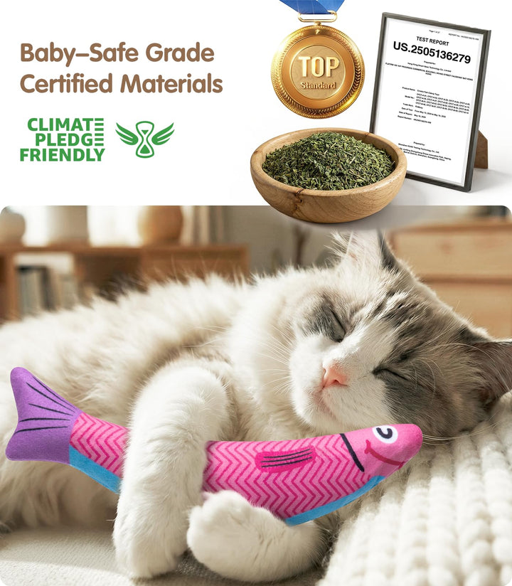 PetBusy Cat Toys with [5000 mg A+Natural Catnip &amp; Silvervine] Kicker Fun