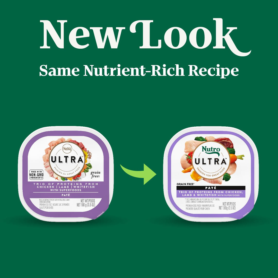 Nutro Ultra Pate Wet Dog Food, Chicken, Lamb &amp; Whitefish, 3.5 oz, 24 Count