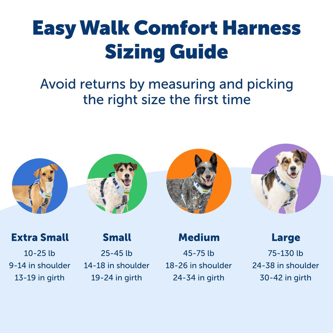 PetSafe Easy Walk Comfort No Pull Dog Harness, Blue, Medium