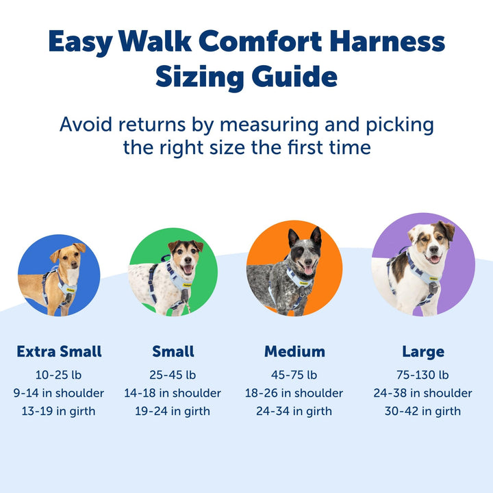 PetSafe Easy Walk Comfort No Pull Dog Harness, Blue, Medium