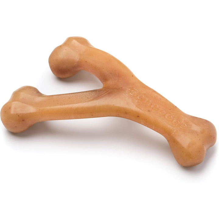 Benebone Wishbone Dog Chew Toy for Aggressive Chewers, Real Chicken, Medium