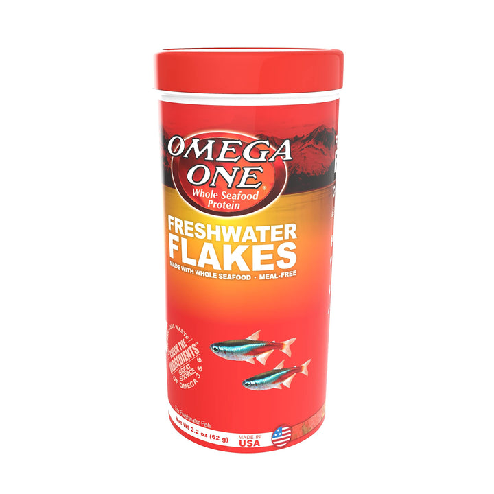 Omega One Freshwater Flakes, 2.2 oz