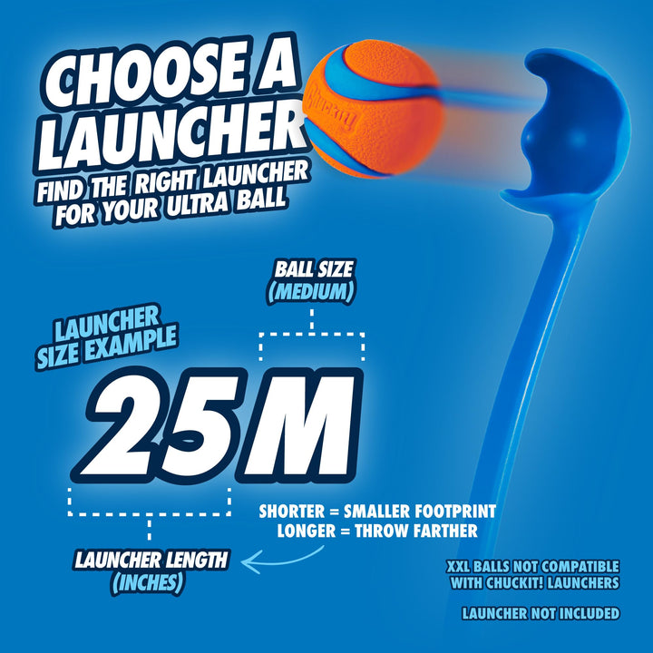 Chuckit! Ultra Rubber Dog Ball, Floating Fetch Toy, Medium 2.5-in, 2-Pack